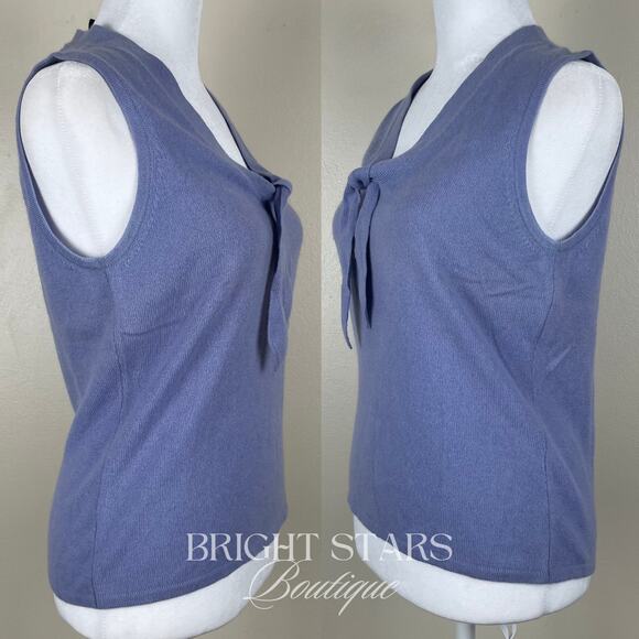 Rare Vintage Sleeveless Cashmere Sweater Vest ALT ASO Lorelai Gilmore Girls Tie - Picture 6 of 10